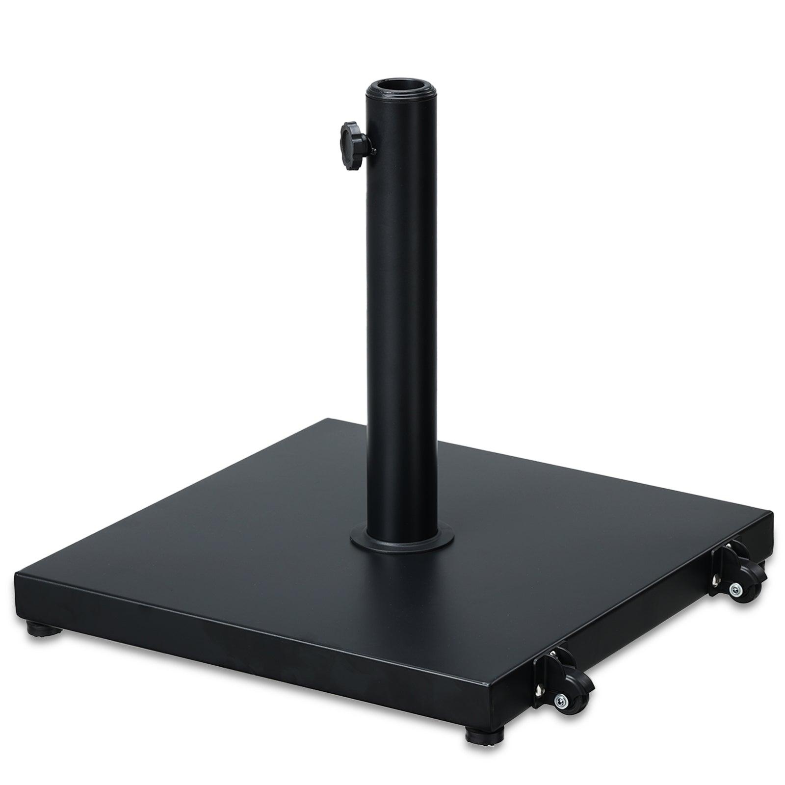 39 lb Outdoor Patio Umbrella Base, Heavy Duty Square Concrete Market Umbrella Pole Stand - Aoodor